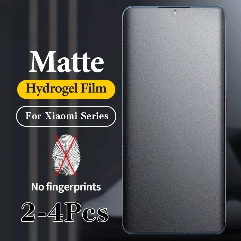 Flexible Tpu Film - 2-4Pcs Matteซิลิโคนนุ่มHydrogelฟิล์มสําหรับXiaomi Redmiหมายเหตุ 14 Pro Frostedป้องกันหน้าจอRedmiหมายเหตุ