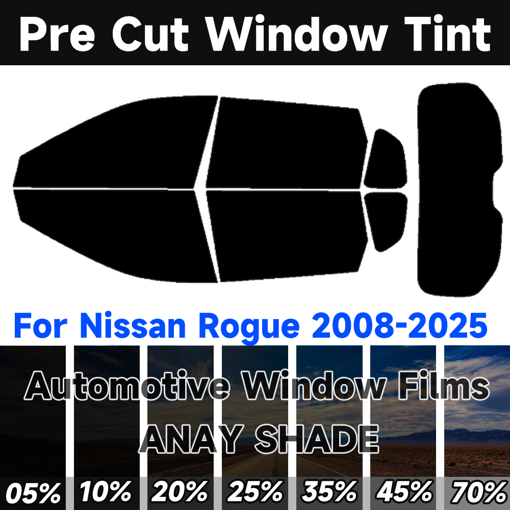 Privacy Screen Protector - ฟิล์มกรองแสงติดรถยนต์สำเร็จรูปสำหรับ Nissan Rogue 2008-2025 สติ๊กเกอร์ติดรถยนต์ ป้องกันแสงแดด