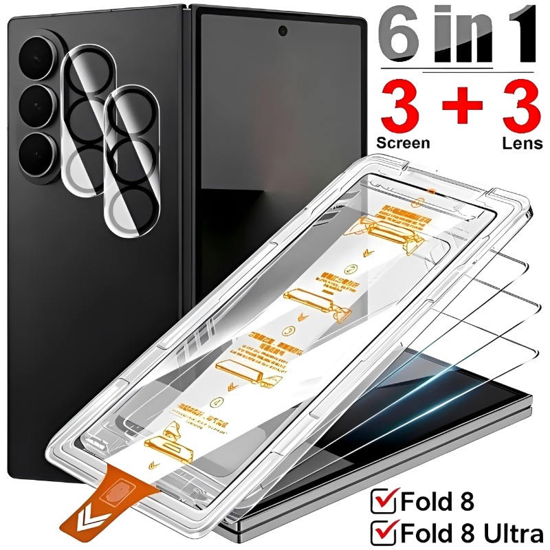 Screen Alignment Tool - ฟิล์มกันรอยหน้าจอ+เลนส์สำหรับ Samsung Galaxy Z Fold 8